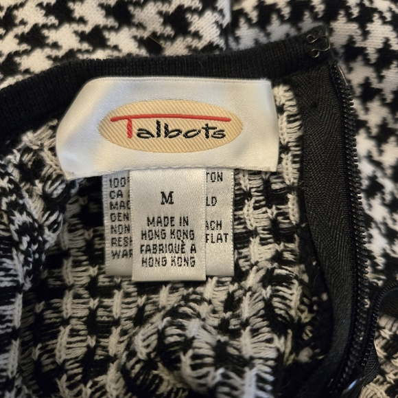 Talbots Houndstooth Short Sleeve Sweater - Picture 5 of 6